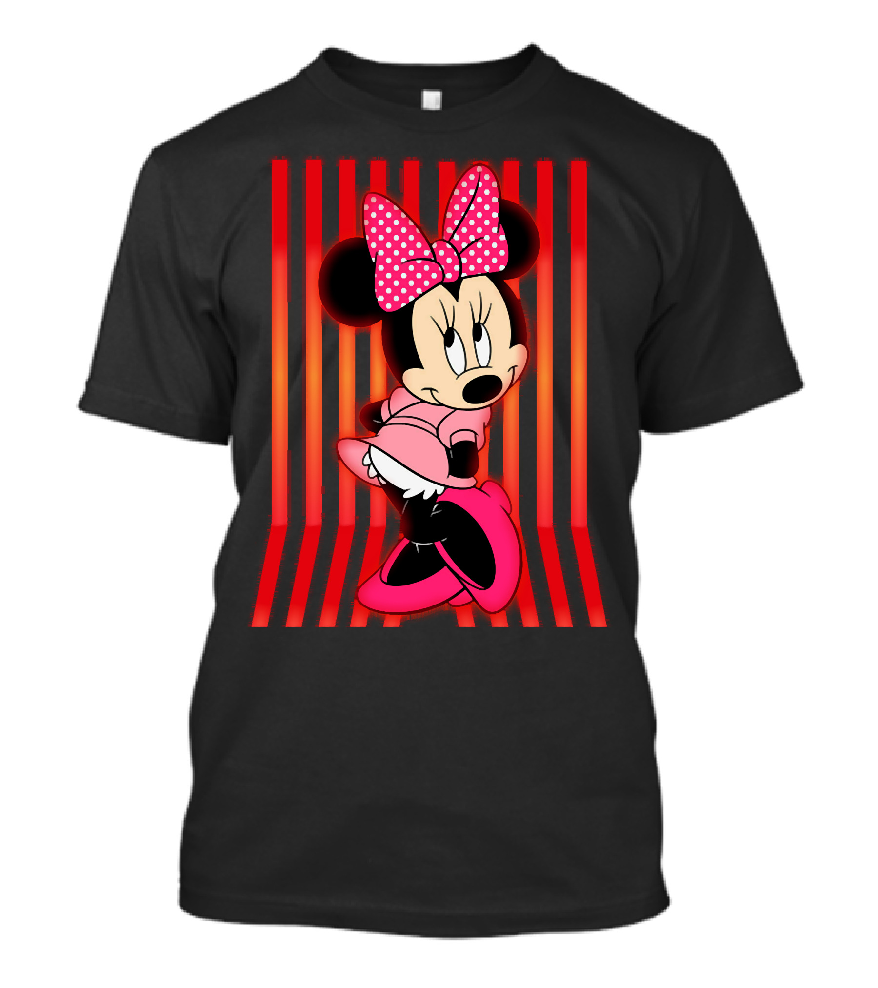 Minnie Mouse Bow Stripe Pose T-Shirt