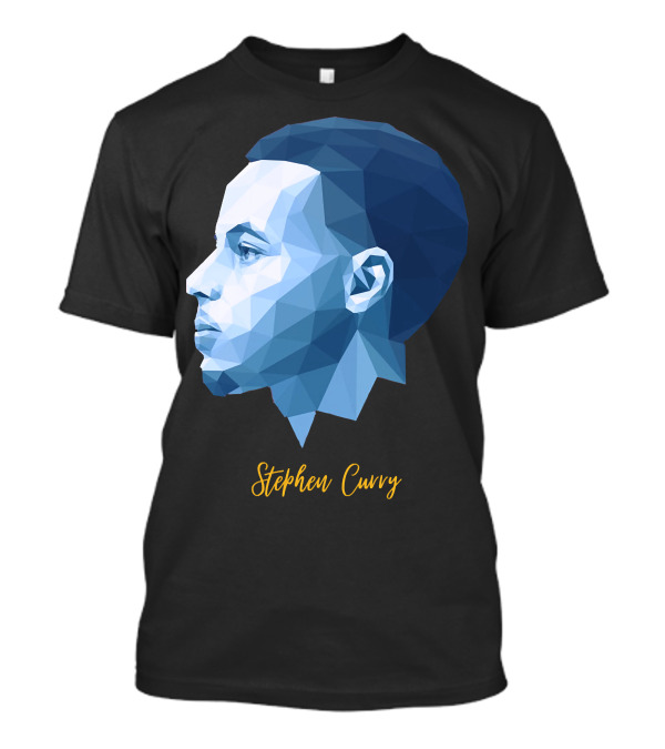 Stephen Curry Geometric Blue Polygon T-Shirt
