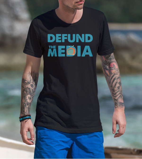 DEFUND THE MEDIA Vintage TV T-Shirt