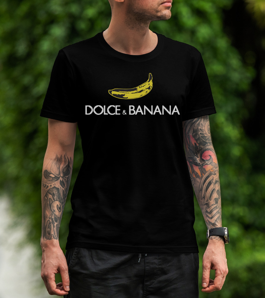DOLCE And BANANA Parody With Yellow Banana T-Shirt