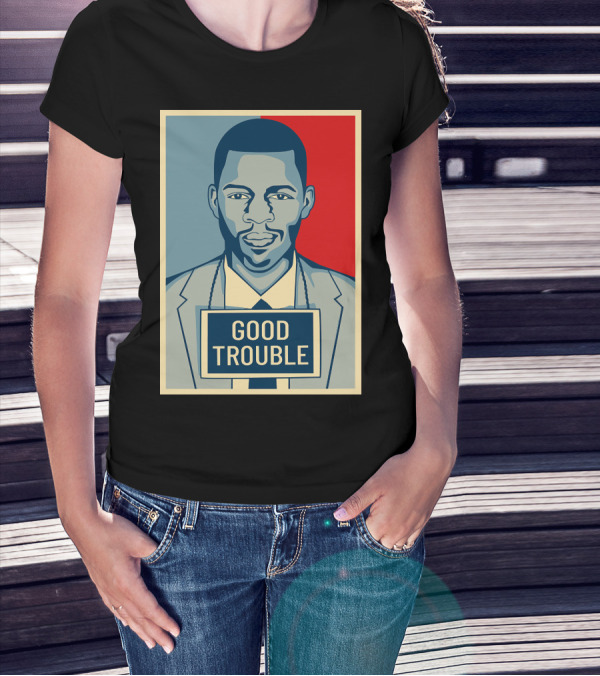 John Lewis Good Trouble Retro T-Shirt