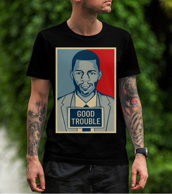 John Lewis Good Trouble Retro T-Shirt