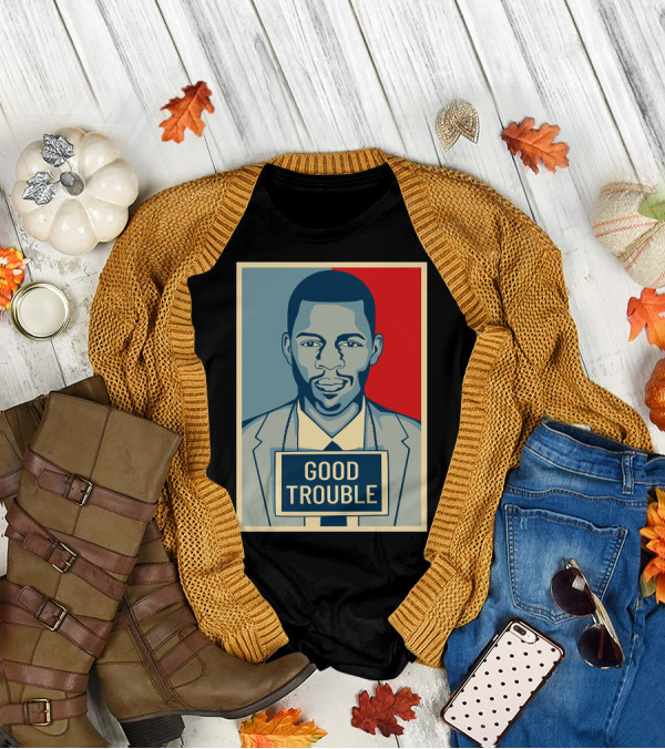John Lewis Good Trouble Retro T-Shirt