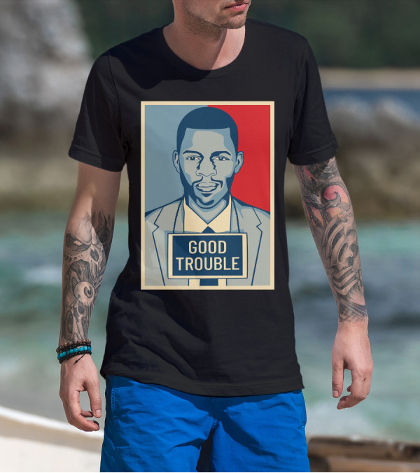 John Lewis Good Trouble Retro T-Shirt