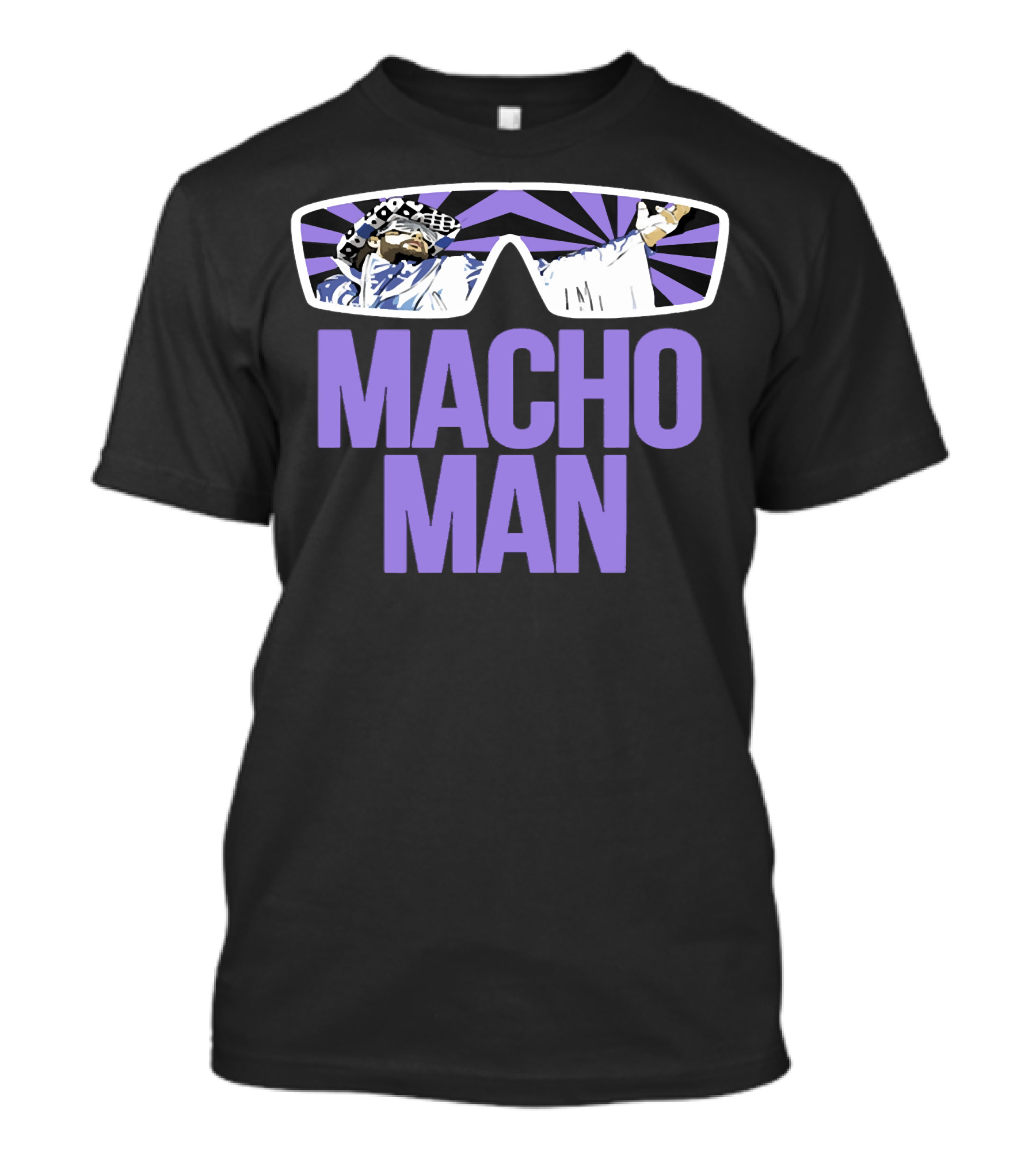 Macho Man Purple Shades Wrestling Starburst T-Shirt