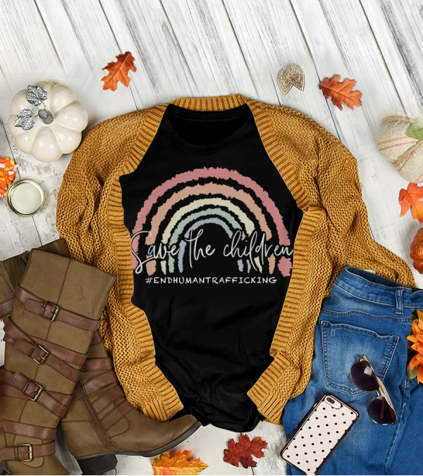 Save The Children Rainbow #EndHumanTrafficking T-Shirt