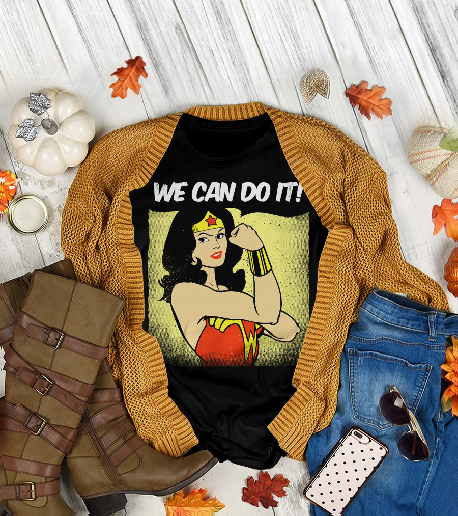 We Can Do It Wonder Woman Retro Comic T-Shirt