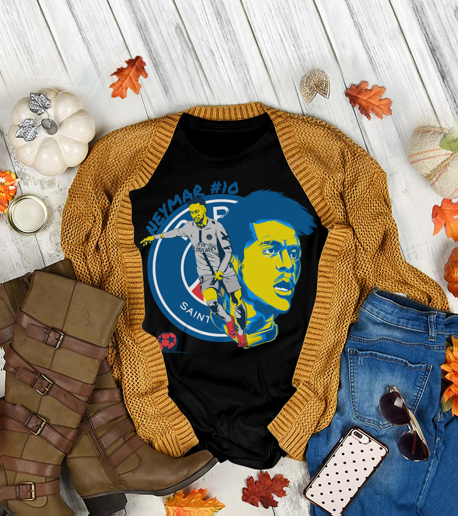 NEYMAR #10 PSG BRAZIL HEROIC LEGEND T-Shirt