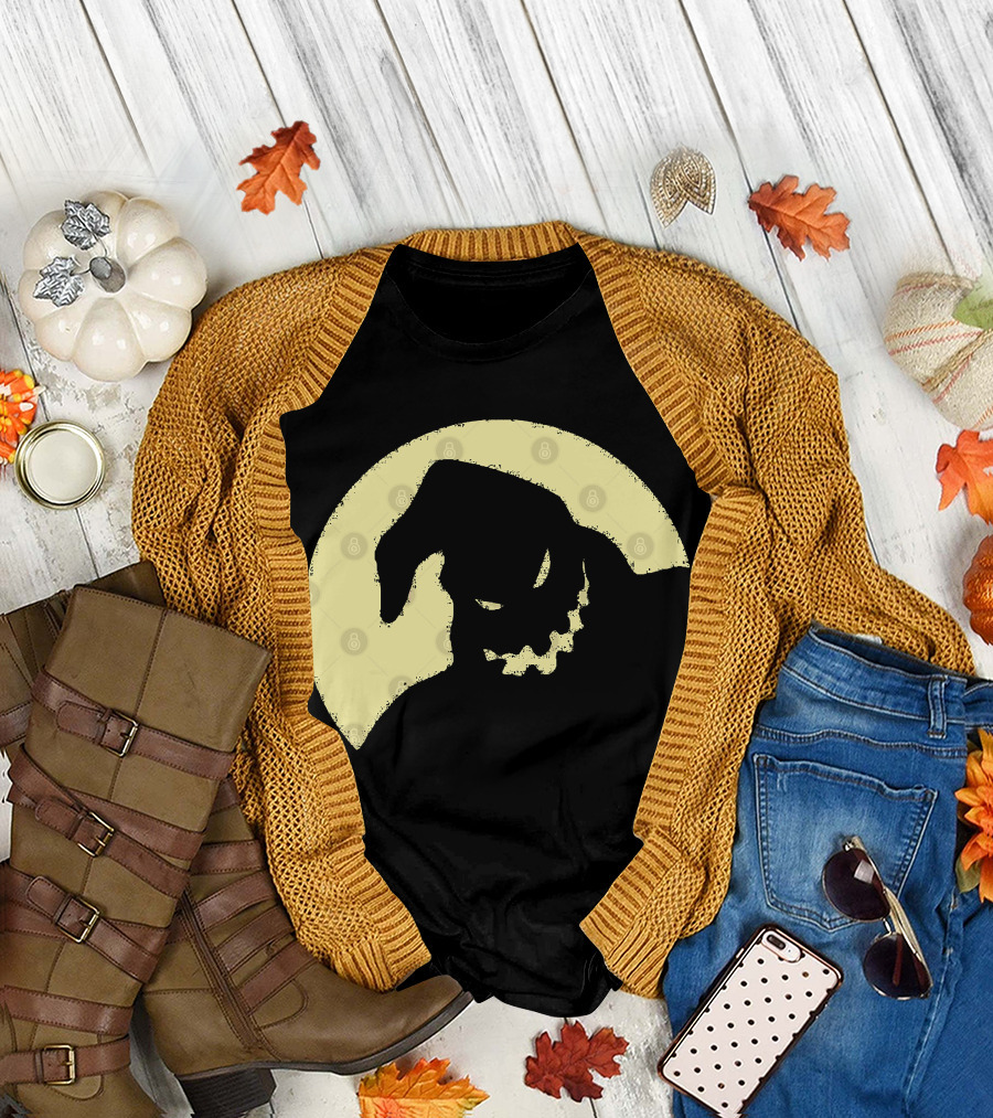 Oogie Boogie Silhouette in Full Moon T-Shirt