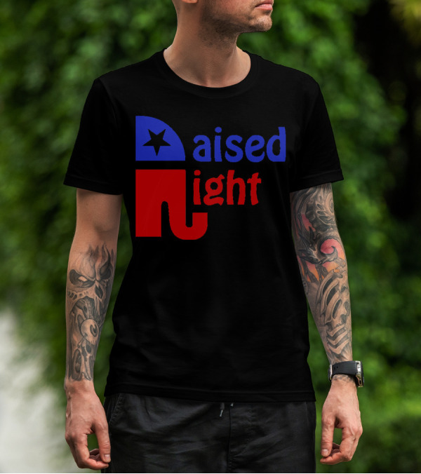 Raised Right Republican Elephant And Star T-Shirt