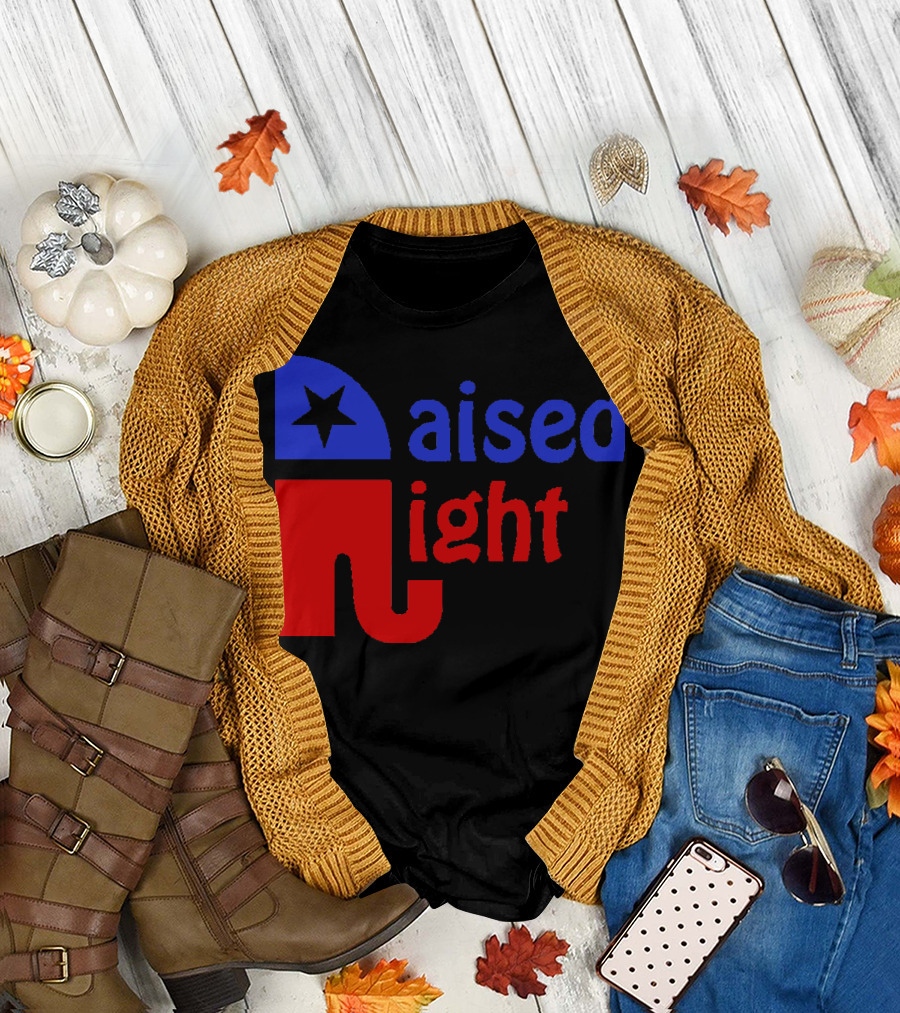 Raised Right Republican Elephant and Star T-Shirt