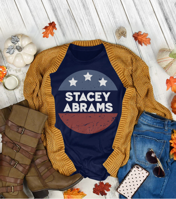 Stacey Abrams Stars And Stripes Circle T-Shirt