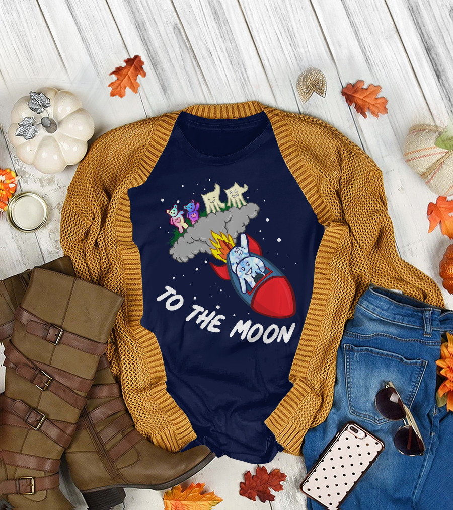 To the Moon Diamond Hands Rocket GME Short Squeeze Tendies T-Shirt