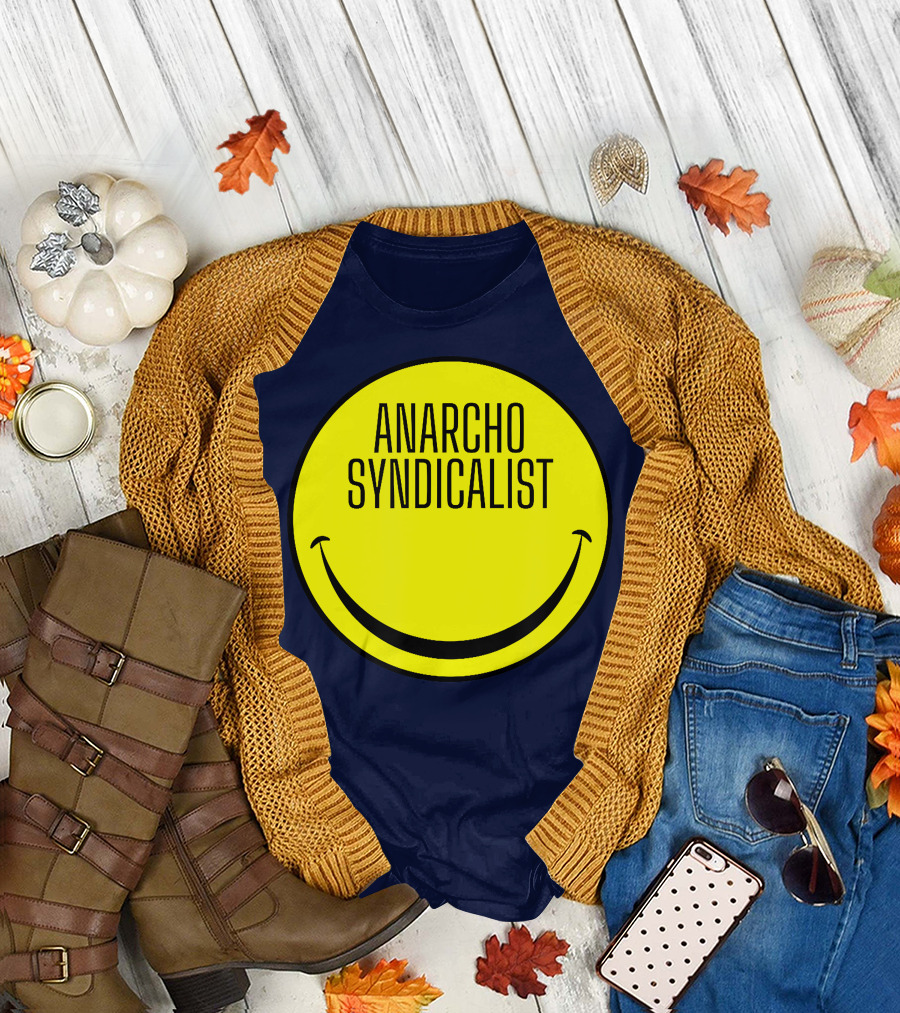 Anarcho Syndicalist Smiley Face T-Shirt