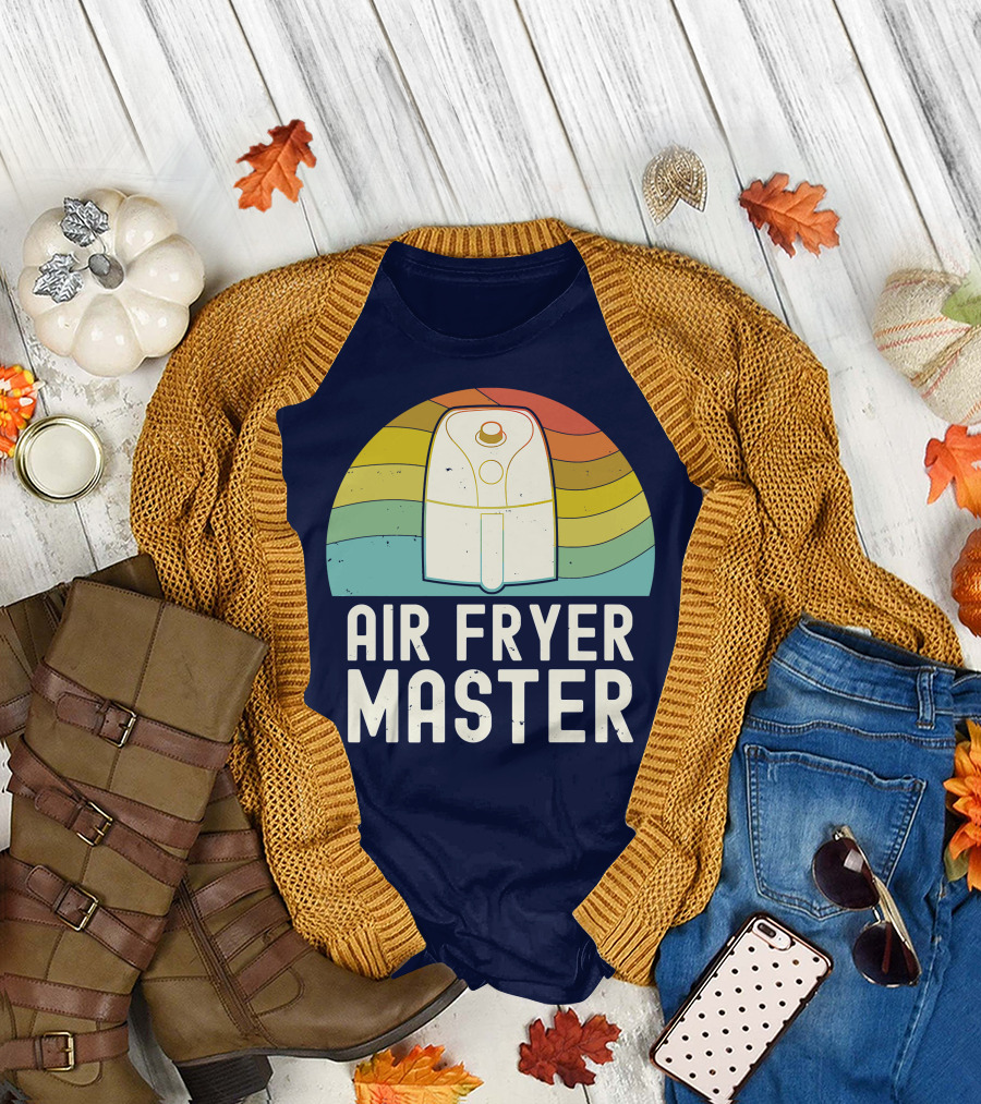 Air Fryer Master Cook Food Lover Retro Vintage Style Foodie T-Shirt
