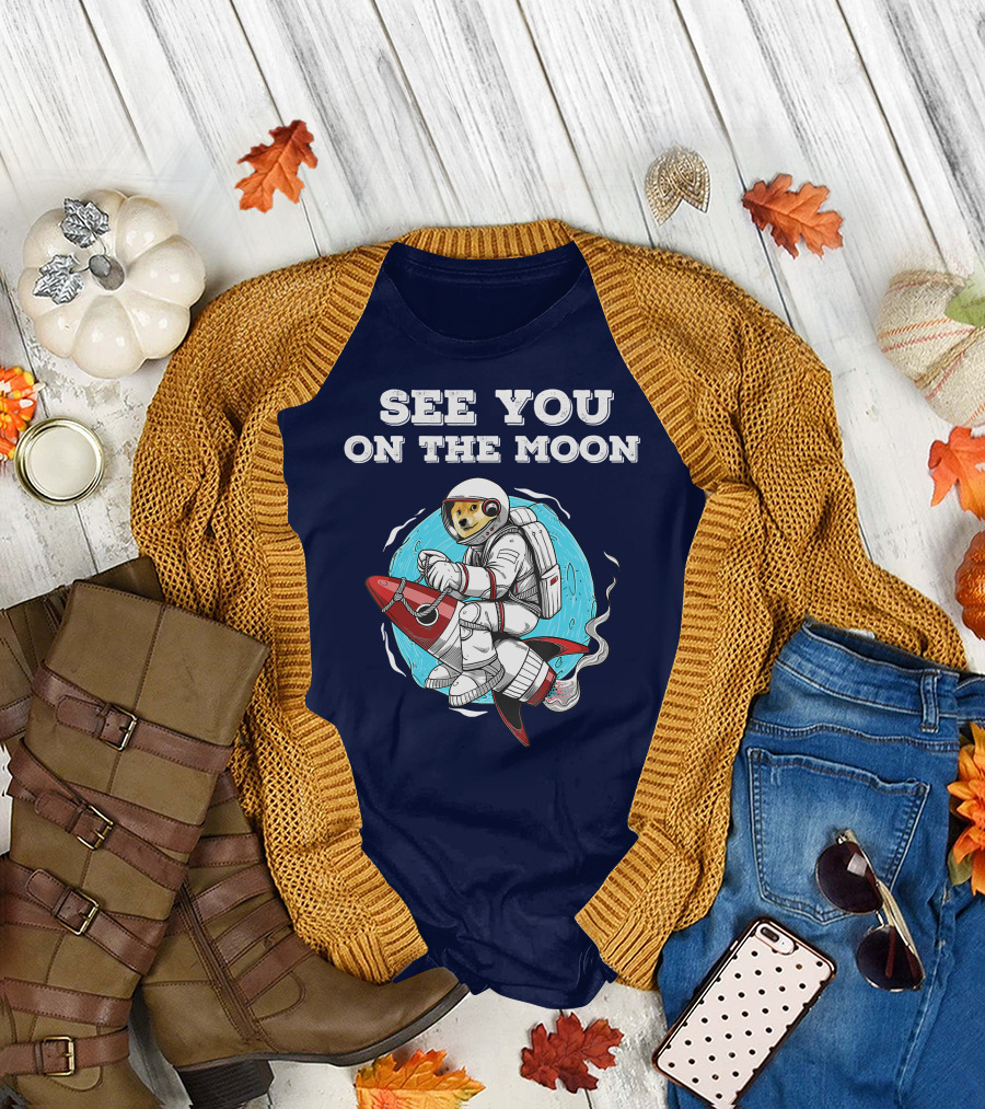 See You On The Moon Dogecoin Moon Dogecoin To The Moon HODL T-Shirt