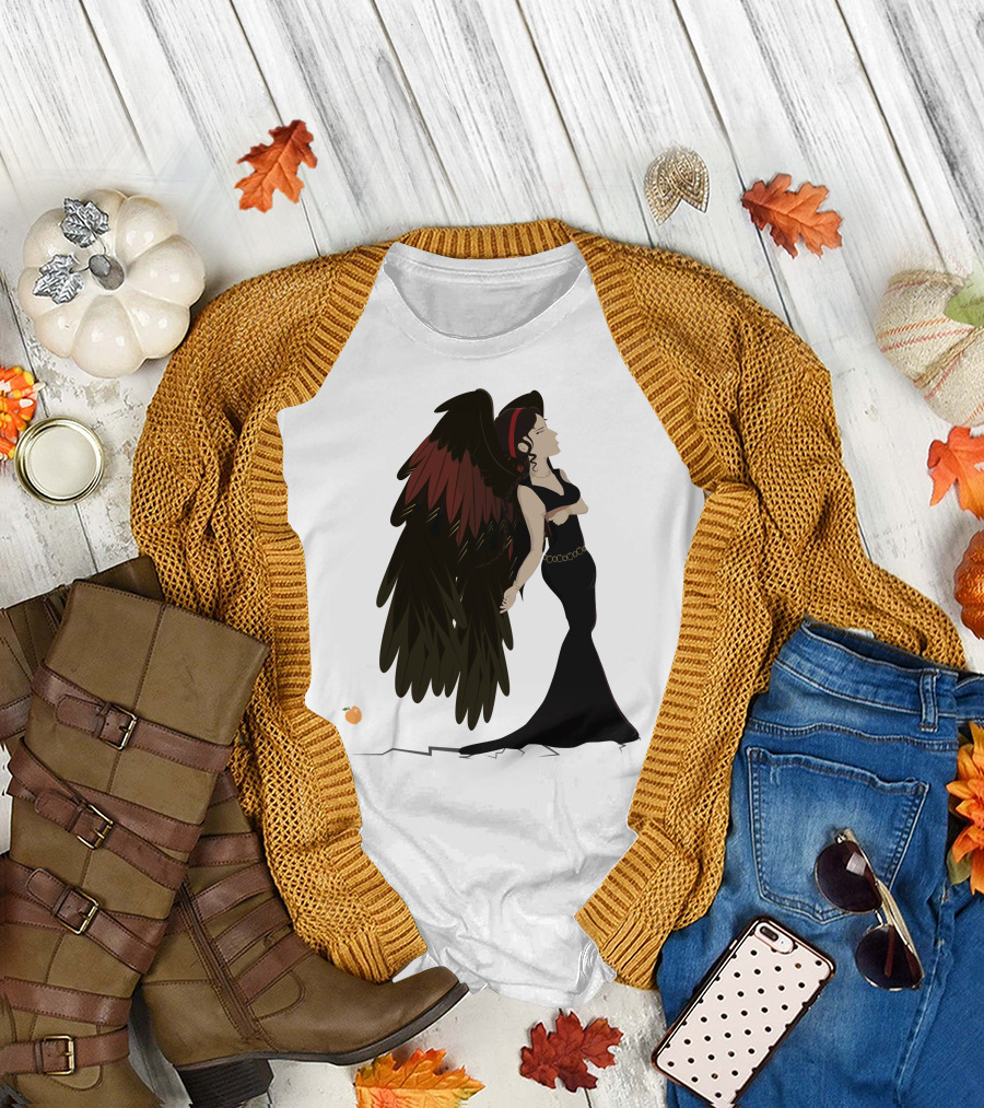 Eris Mythical Goddess Winged Figure with Golden Apple T-Shirt