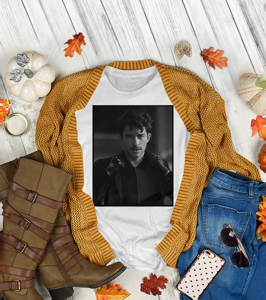 Jonathan Bailey Black and White Gloves T-Shirt