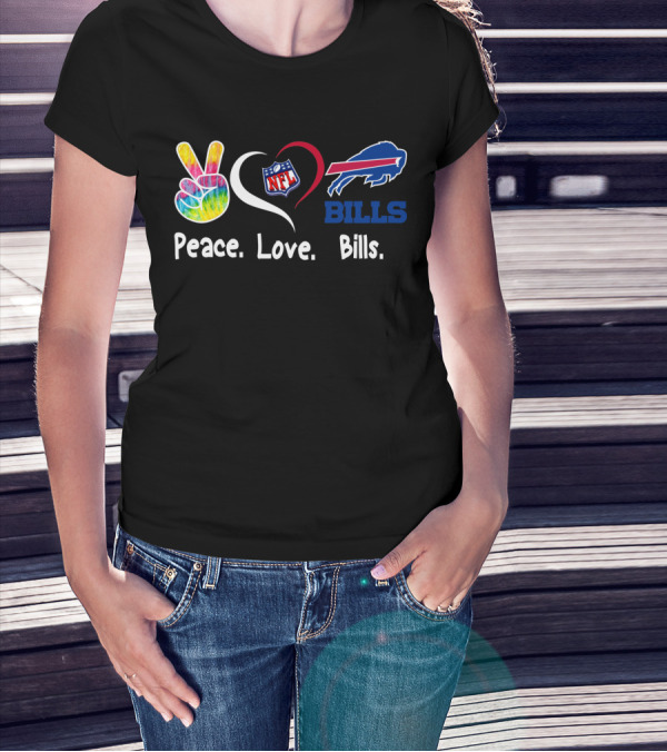 Peace Love NFL Buffalo Bills T-Shirt