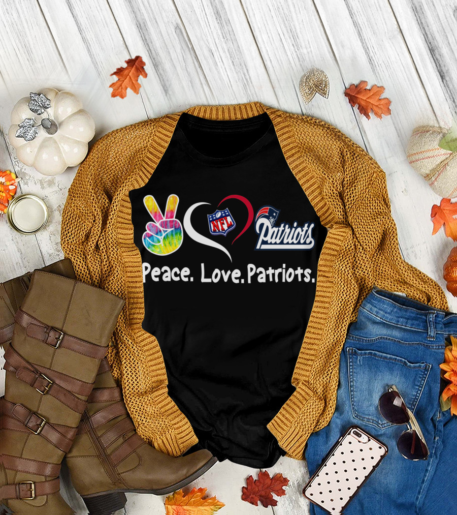 Peace Love NFL Patriots T-Shirt
