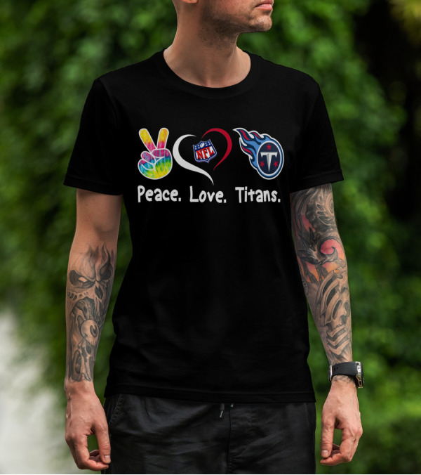 Peace Love NFL Tennessee Titans T-Shirt