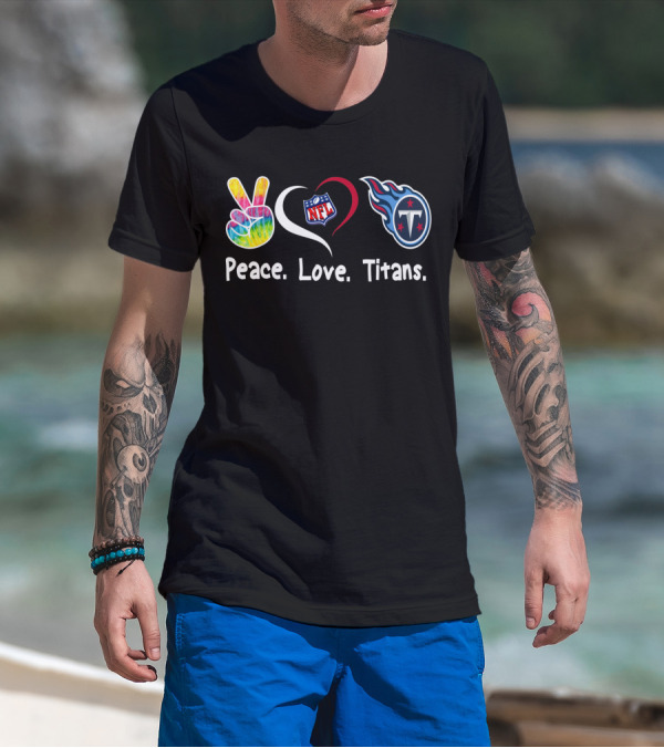 Peace Love NFL Tennessee Titans T-Shirt