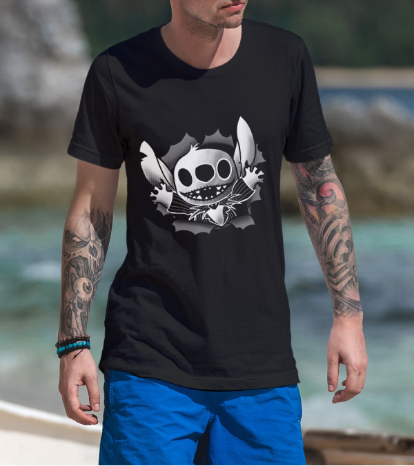 Stitch Meets Jack Skellington Crossover T-Shirt