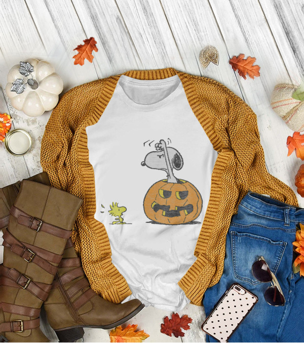 Halloween Snoopy Woodstock Pumpkin Peanuts T-Shirt