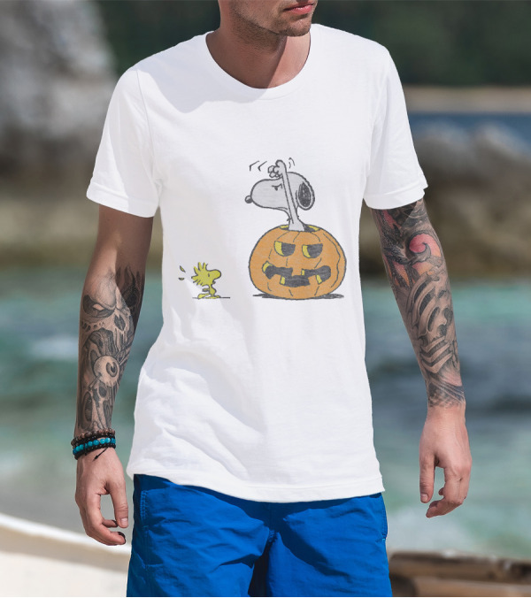 Halloween Snoopy Woodstock Pumpkin Peanuts T-Shirt