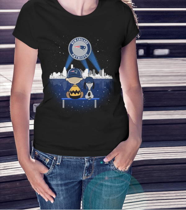 New England Patriots Skyline With Characters T-Shirt