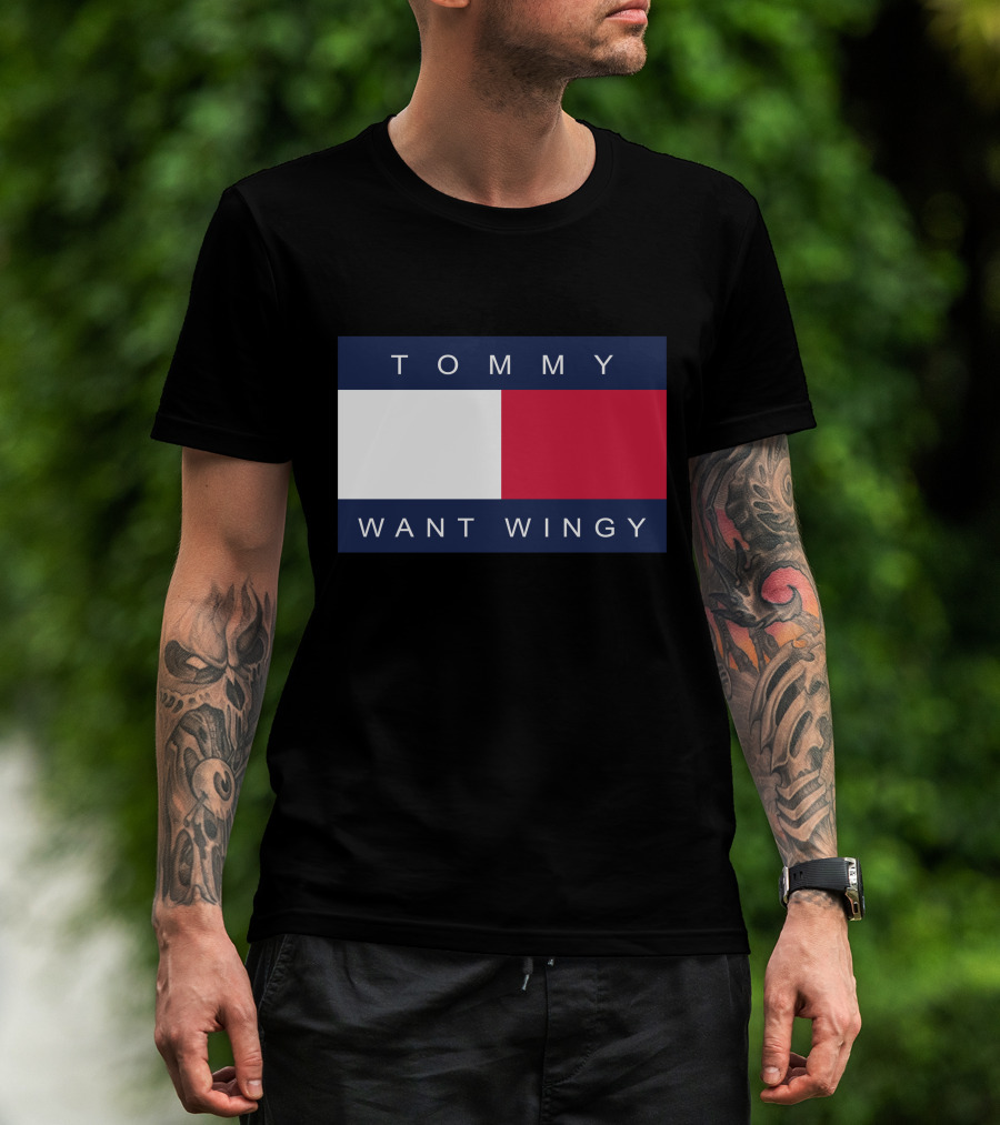 TOMMY WANT WINGY Red White Blue T-Shirt