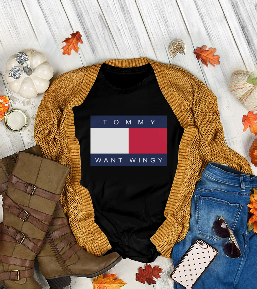 TOMMY WANT WINGY Red White Blue T-Shirt