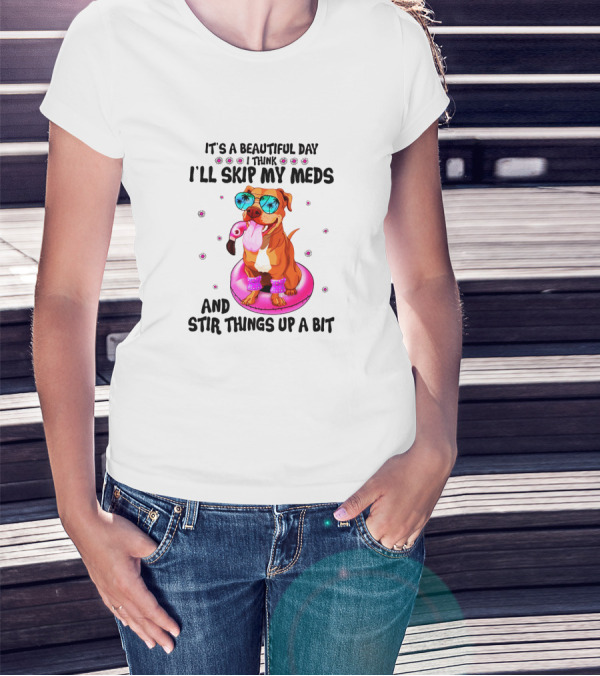 IT'S A BEAUTIFUL DAY I THINK I'LL SKIP MY MEDS AND STIR THINGS UP A BIT T-Shirt