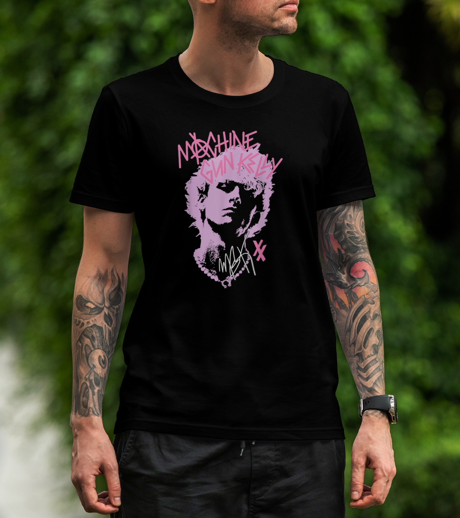 Machine Gun Kelly M.G.K Pink Silhouette XX Signature T-Shirt
