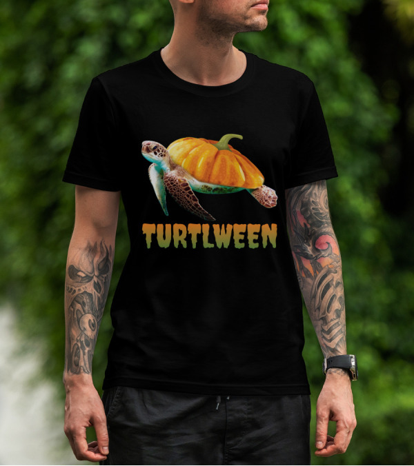 Turtlween Pumpkin Turtle Halloween Lovers Funny Turtlween T-Shirt