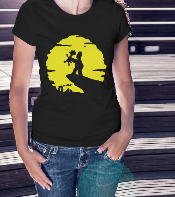 The Simpsons Homer Strangling Bart Lion King Cliff T-Shirt