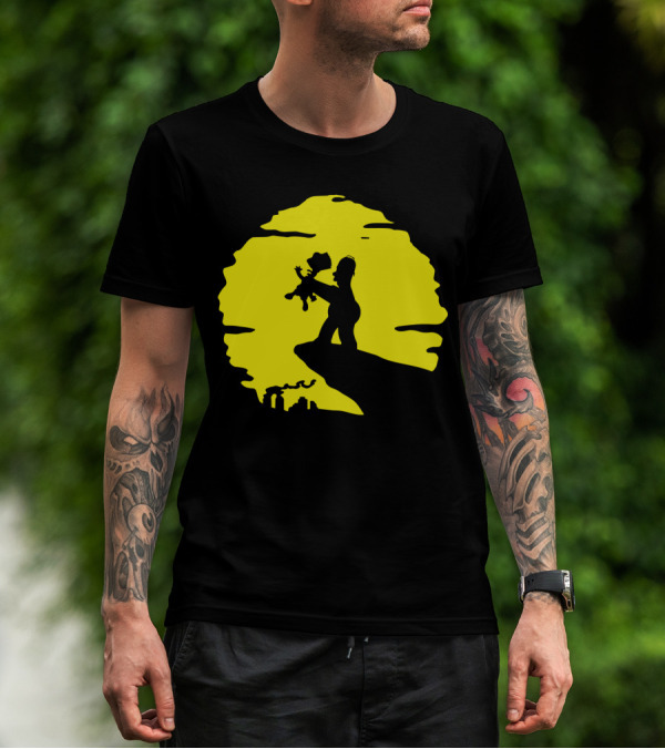The Simpsons Homer Strangling Bart Lion King Cliff T-Shirt