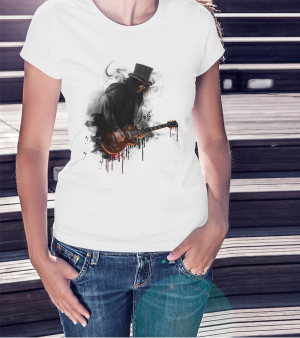 Guns N Roses Slash Heavy Metal Guitar Love Fans T-Shirt