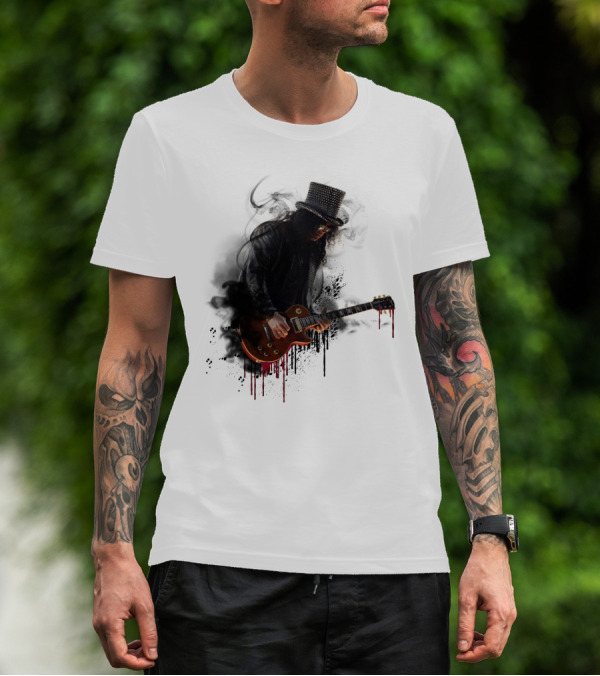 Guns N Roses Slash Heavy Metal Guitar Love Fans T-Shirt