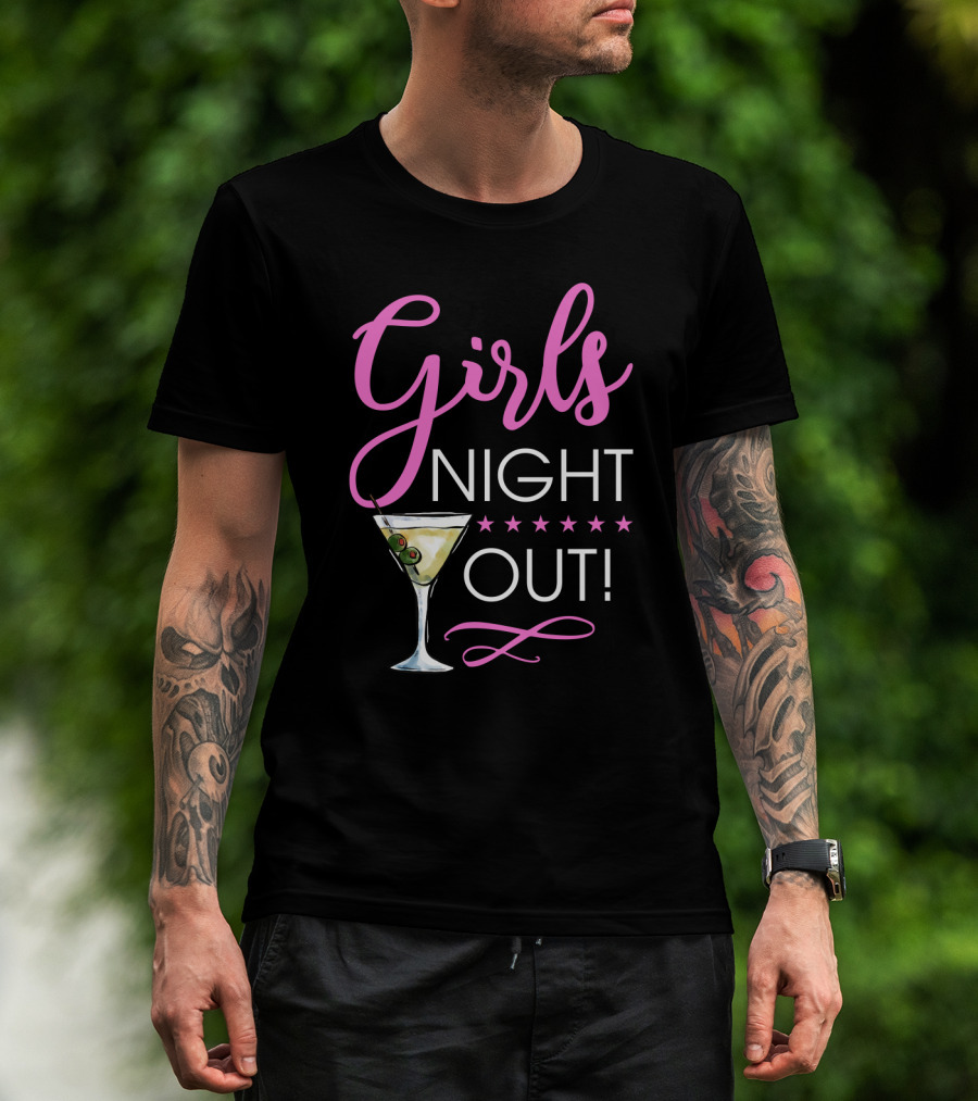 Girls Night Out Martini Cocktail Fun T-Shirt