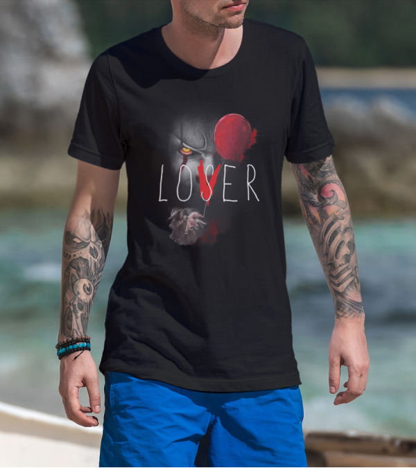 Loser Pennywise It Horror Clown Red Balloon Halloween Fans T-Shirt