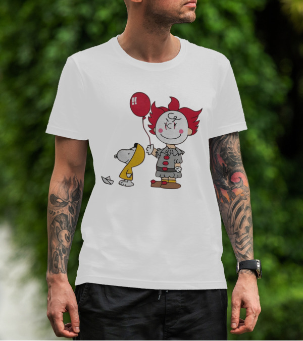 Charlie IT Snoopy Georgie Funny Horror Movie Fans T-Shirt
