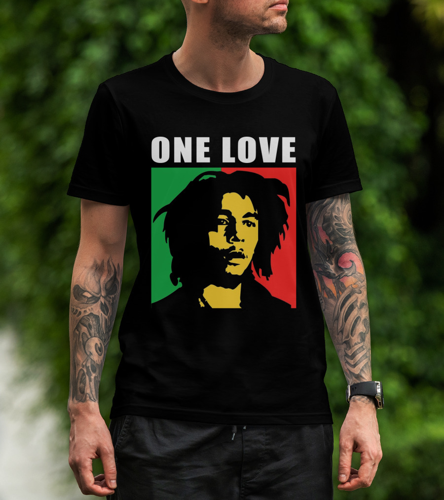One Love Bob Marley Rasta Colors T-Shirt