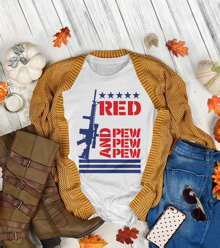 RED AND PEW PEW PEW T-Shirt