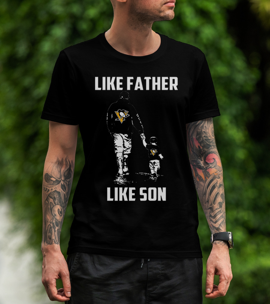 Penguins Like Father Like Son Pittsburgh Family Bond T-Shirt