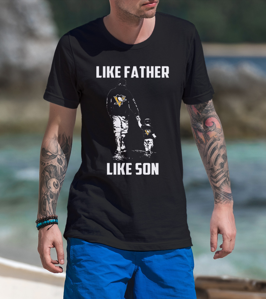 Penguins Like Father Like Son Pittsburgh Family Bond T-Shirt