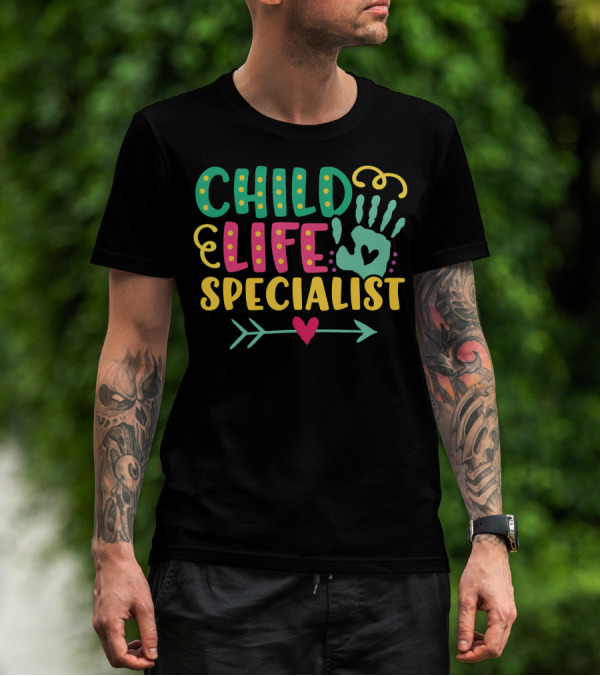 Child Life Specialist Pediatric Hospital Care Heart Arrow T-Shirt