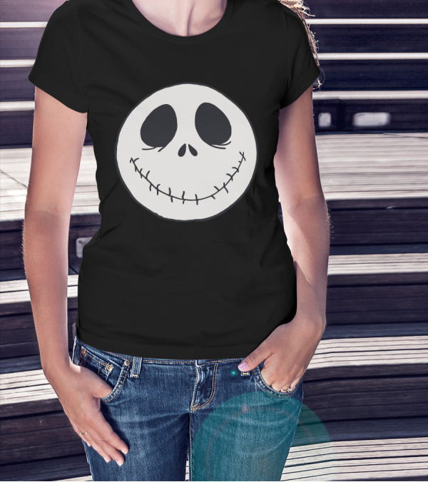 Jack Skellington Smiling Face Icon Nightmare Before Christmas T-Shirt