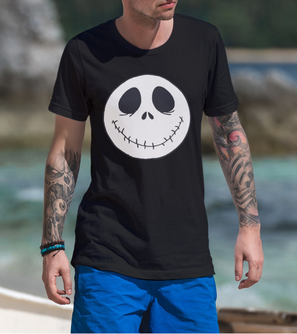 Jack Skellington Smiling Face Icon Nightmare Before Christmas T-Shirt