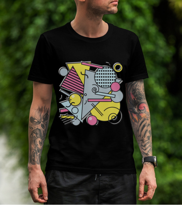 80s Memphis Geometric Abstract Shapes T-Shirt